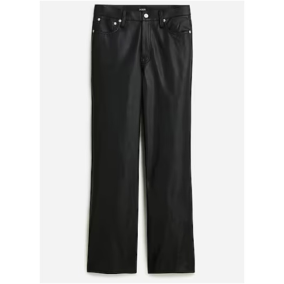 New J.Crew Kate Straight Leg Pant In Faux Leather - Picture 3 of 4